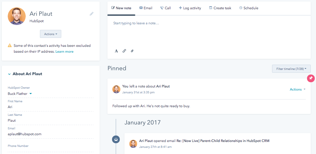 HubSpot CRM - Bildschirmfoto 4