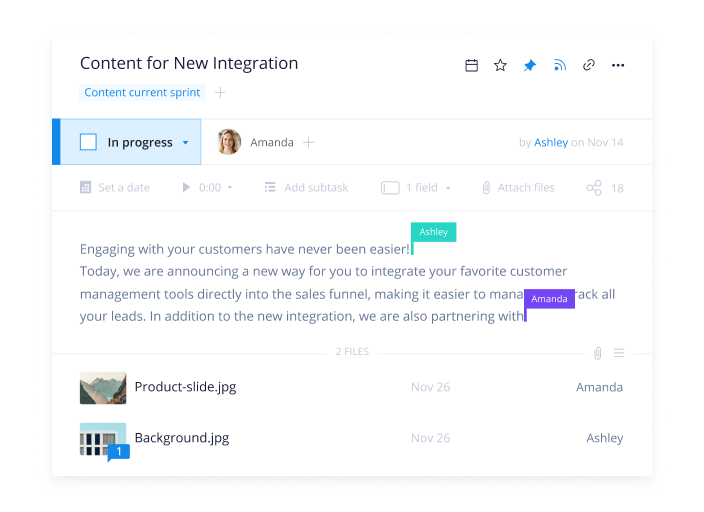 Wrike-Live editor
