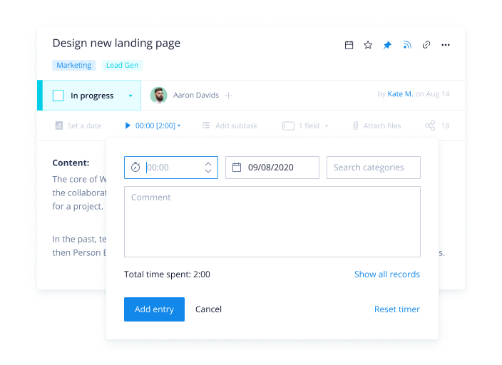 Wrike-Timetracking