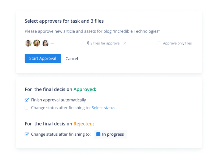 Wrike-Approvals statuses