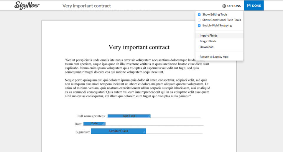 SignNow - SignNow-Bildschirm-1