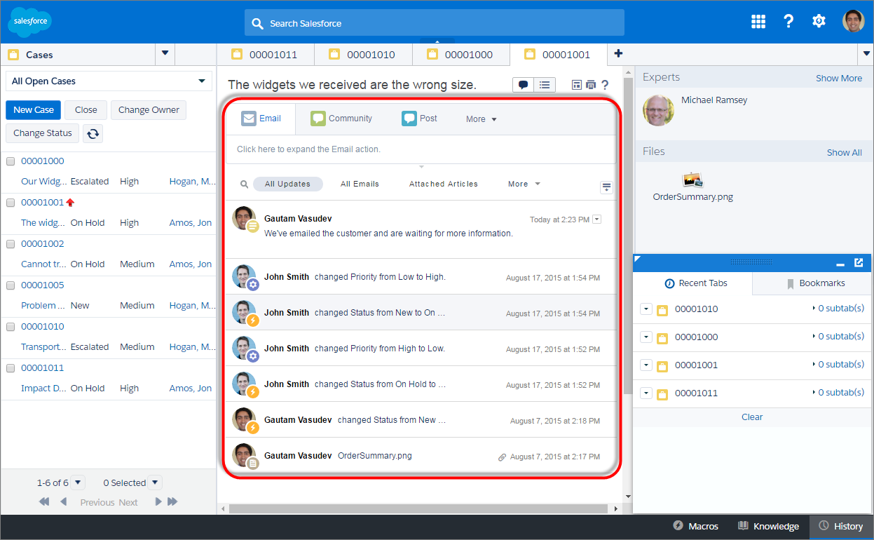 Salesforce Service Cloud-Anwendungen