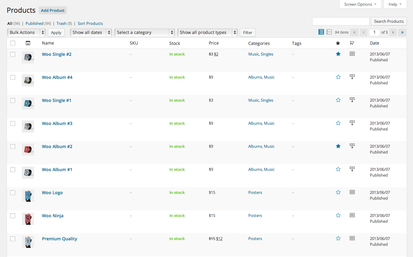 WooCommerce - Bildschirmfoto 2