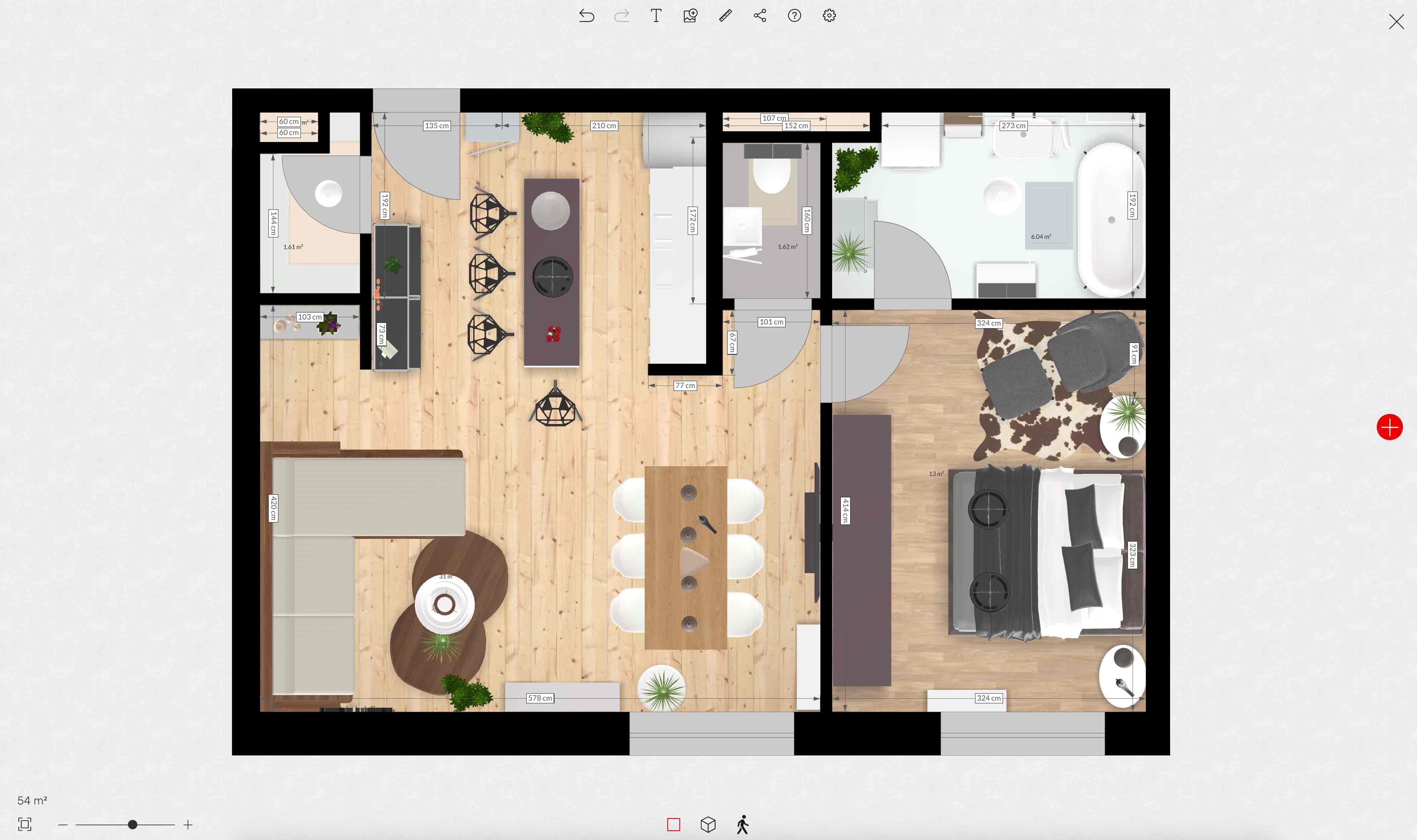 Roomle GmbH - 2D view of a plan