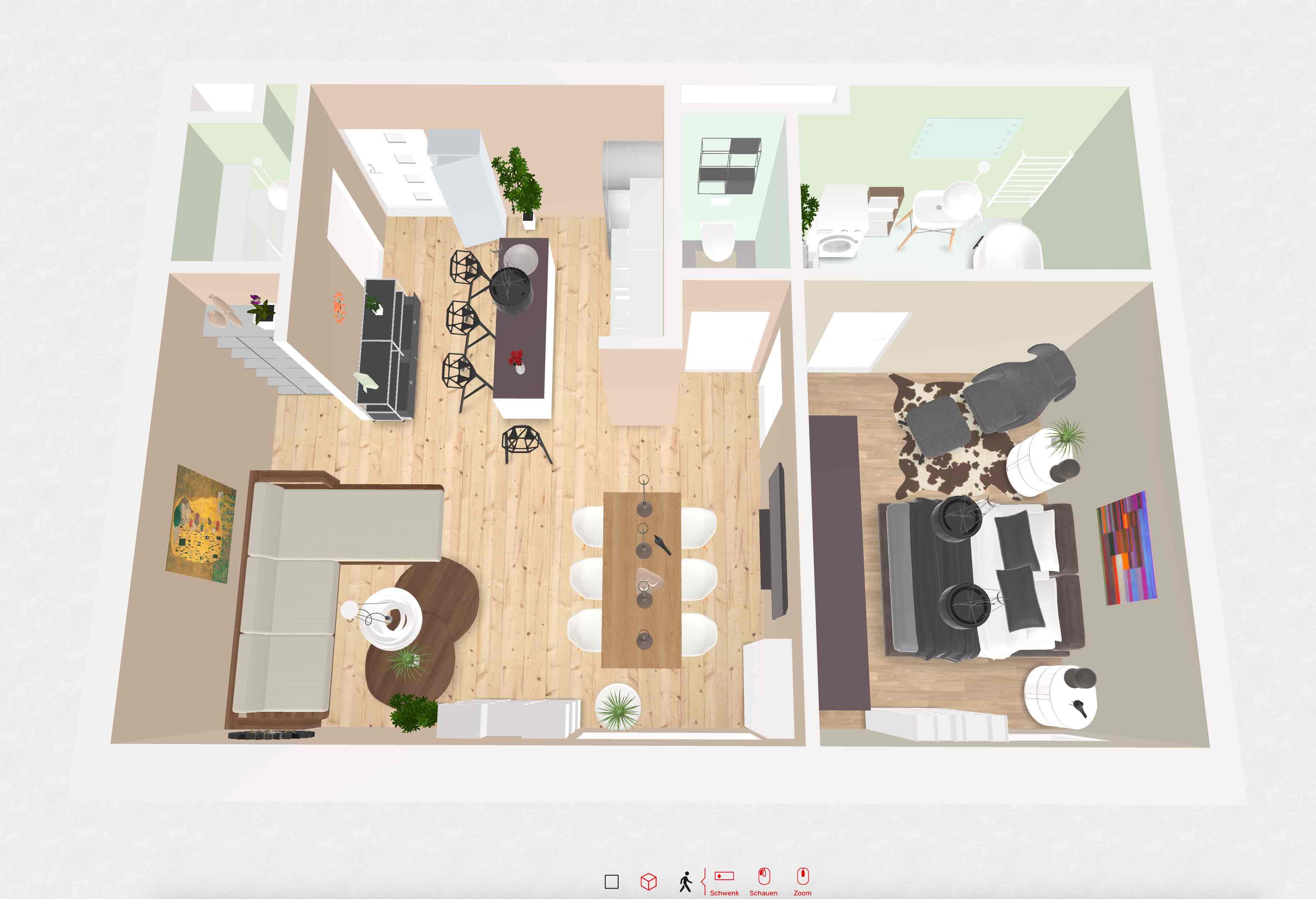 3D view of a plan