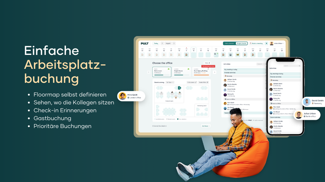 PULT - Hybrid Workplace - Easy desk booking