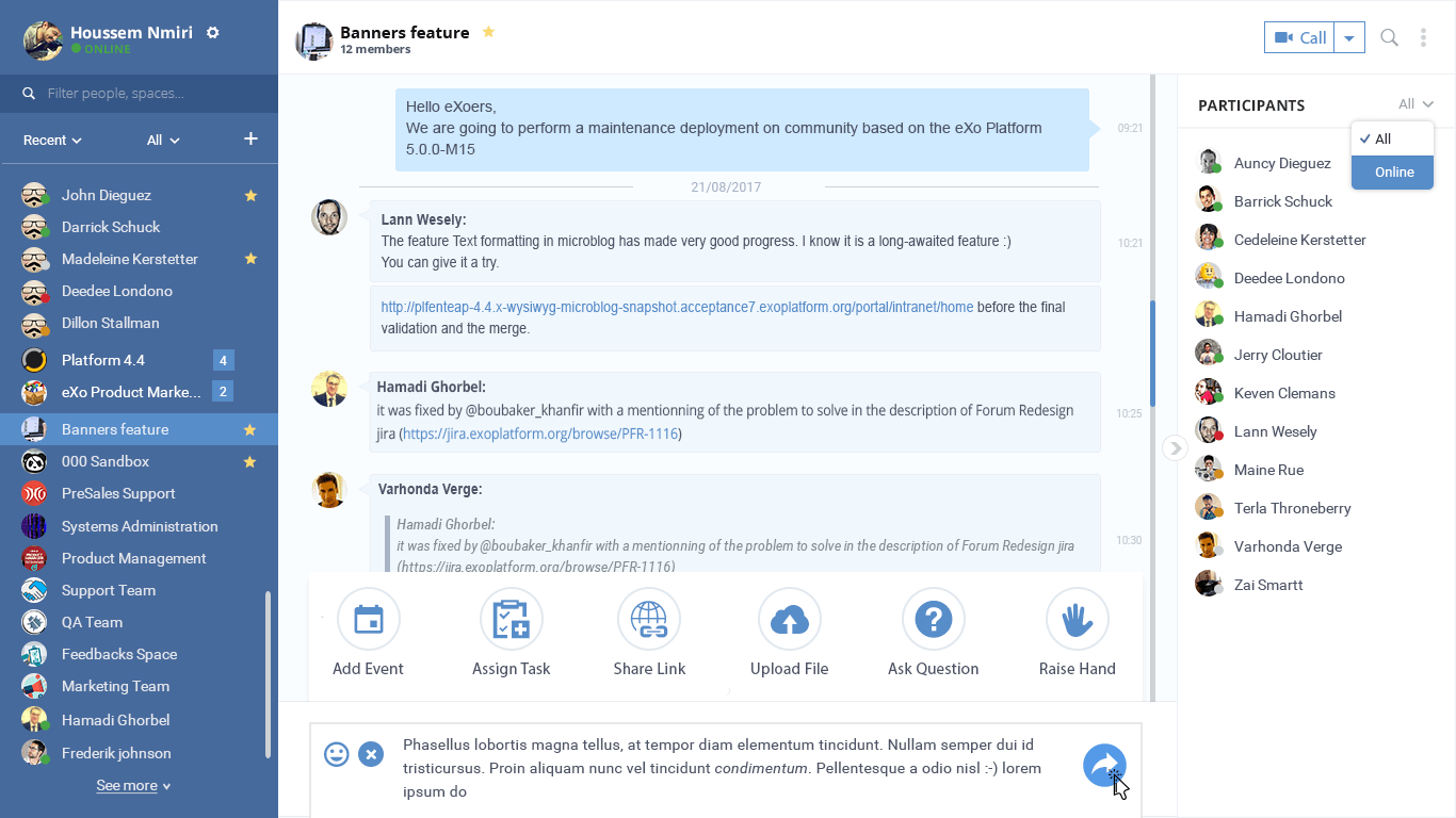 eXo Platform-Chat 1
