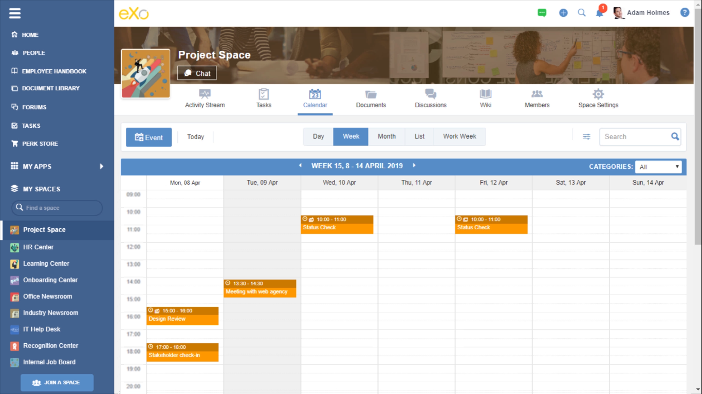 eXo Platform-Project 1 (calendar)