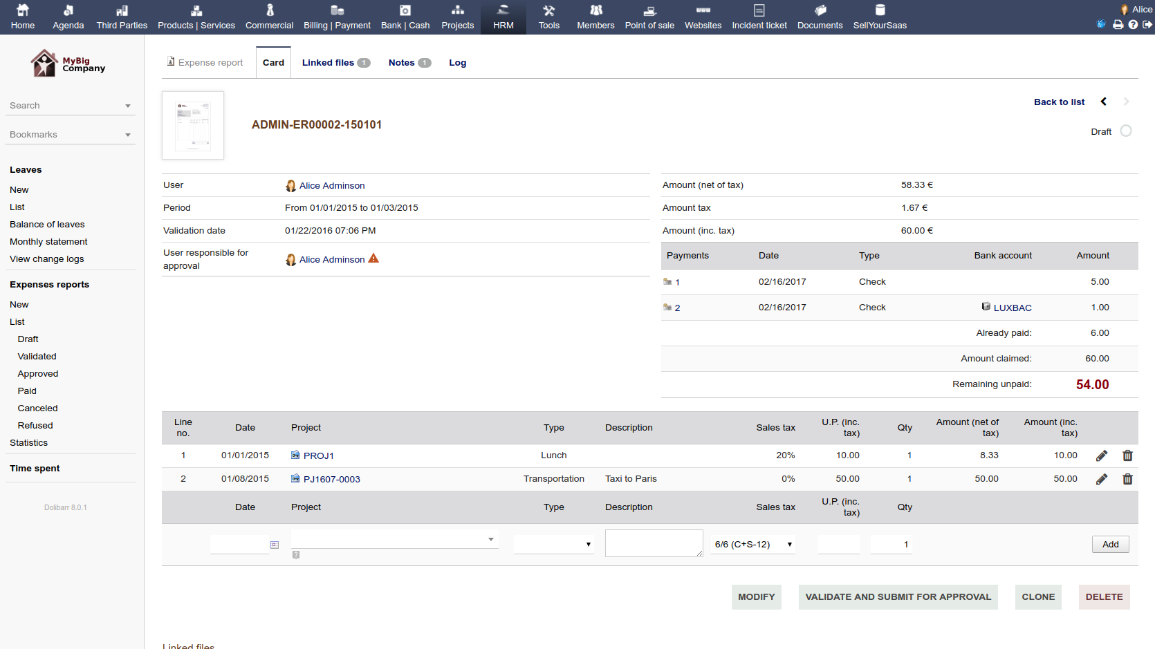 Dolibarr ERP CRM-doc_expense-creation