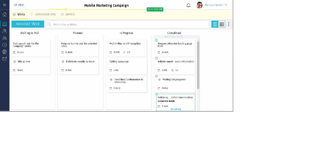 CA Clarity PPM - Projektmanagement - Kanban