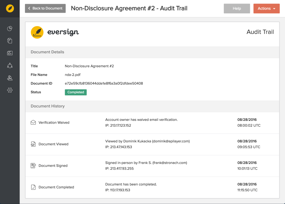 Xodo Sign (formerly eversign) - eversign-Bildschirm-2