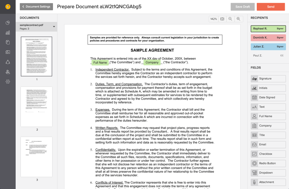 Xodo Sign (formerly eversign) - eversign-Bildschirm-3