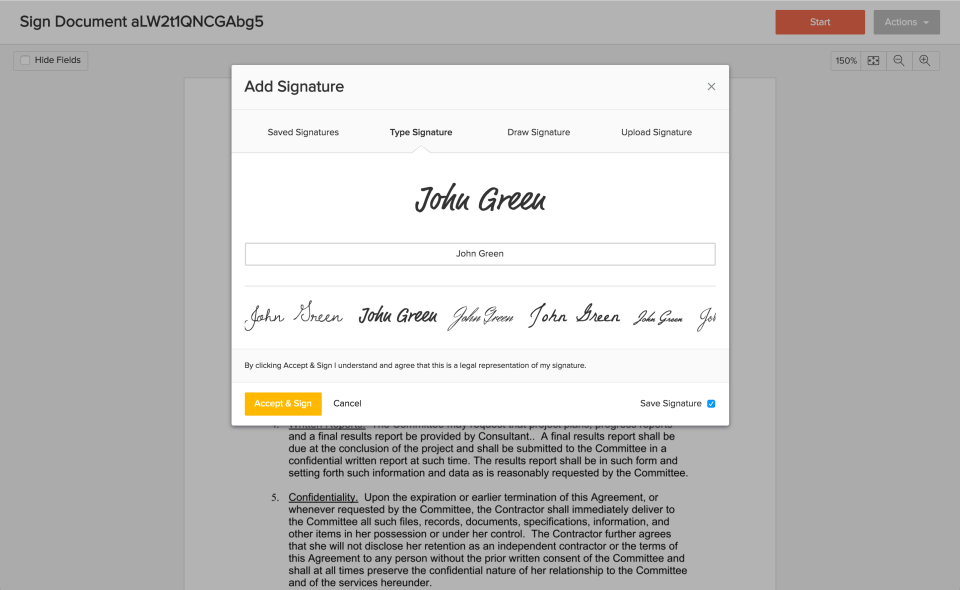Xodo Sign (formerly eversign) - eversign-Bildschirm-4